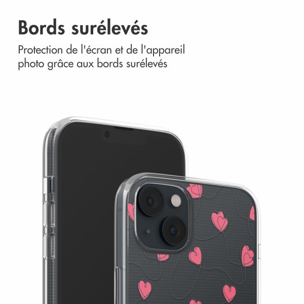 imoshion Coque design pour iPhone 14 - Dusty Rose Connected Hearts