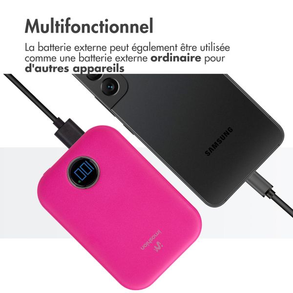 imoshion Batterie externe MagSafe - 10.000 mAh - Batterie externe sans fil - Rose vif