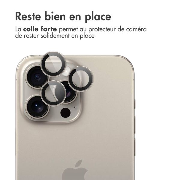 imoshion Lot de 2 protections d'objectif de caméra Apple iPhone 15 Pro / 15 Pro Max - Natural Titanium