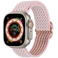 imoshion Bande élastique en nylon Apple Watch Series 1 á 10 / SE / Ultra (2) (44/45/46/49 mm) - Rose