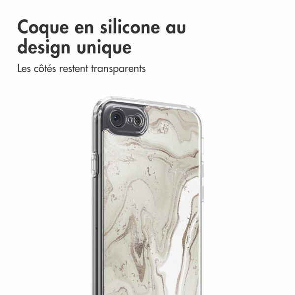 imoshion Coque Design Apple iPhone SE (2022 / 2020) / 8 / 7 - Sandy Marble