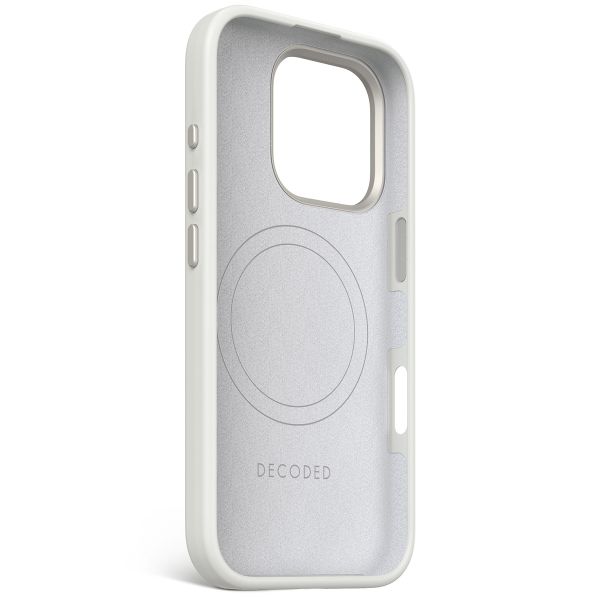 Decoded Coque en silicone MagSafe iPhone 16 Pro - Stone Grey