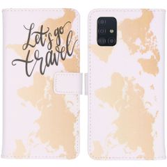 imoshion Coque silicone design Galaxy A51 - Let's Go Travel White