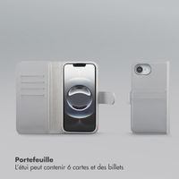 Selencia Étui portefeuille amovible Olyn avec MagSafe Apple iPhone 16e - Gris