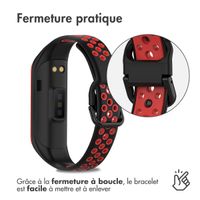 imoshion Bracelet sportif en silicone Samsung Galaxy Fit 2 - Noir / Rouge