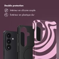 Selencia Coque arrière Vivid Samsung Galaxy S26 - Wavy Swirl Pink Plum