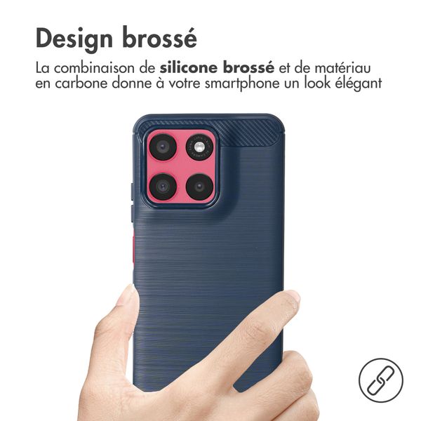 imoshion Coque Brushed Motorola Moto G57 Power - Bleu foncé