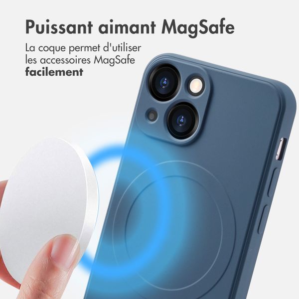 imoshion Coque Couleur avec MagSafe Apple iPhone 13 Mini - Bleu foncé