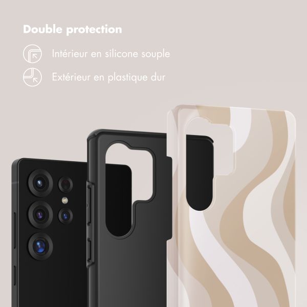 Selencia Coque arrière Vivid Samsung Galaxy S25 Ultra - Desert Waves Beige