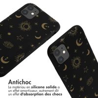 imoshion Coque design en silicone avec cordon Apple iPhone 11 - Sky Black