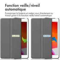 imoshion Coque tablette Trifold Apple iPad 9 (2021) 10.2 pouces / iPad 8 (2020) 10.2 pouces / iPad 7 (2019) 10.2 pouces - Gris