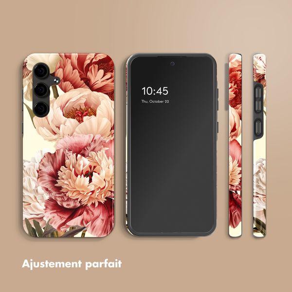 Selencia Coque arrière Vivid Samsung Galaxy S24 FE - Vintage Peony