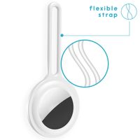 imoshion ﻿Étui à sangle en silicone liquide Apple AirTag - Blanc