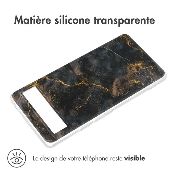 imoshion Coque Design Google Pixel 6a - Black Marble