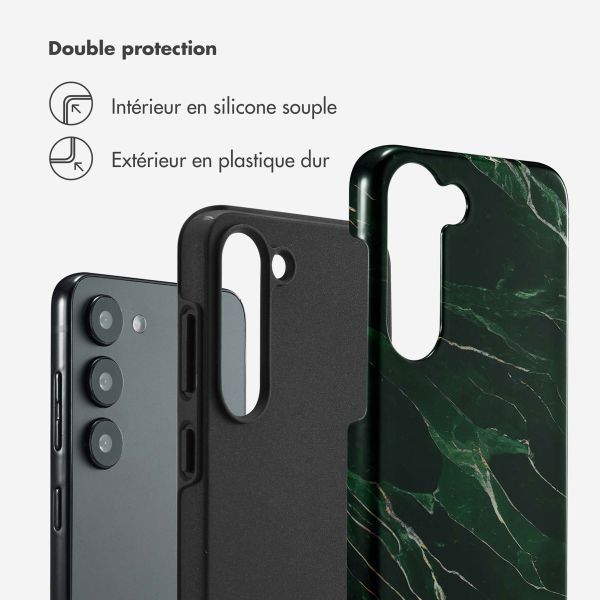 Selencia Coque arrière Vivid Samsung Galaxy S23 - Chic Marble Quartz