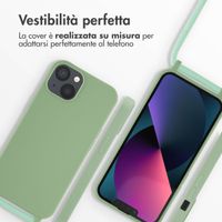 imoshion Coque en silicone avec cordon Apple iPhone 13 - Vert