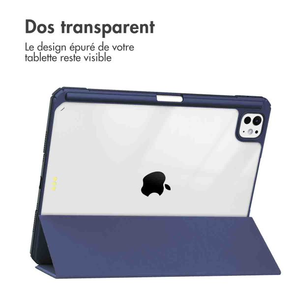 imoshion Coque tablette rigide Trifold Apple iPad Pro 11 (2024) M4 - Bleu foncé