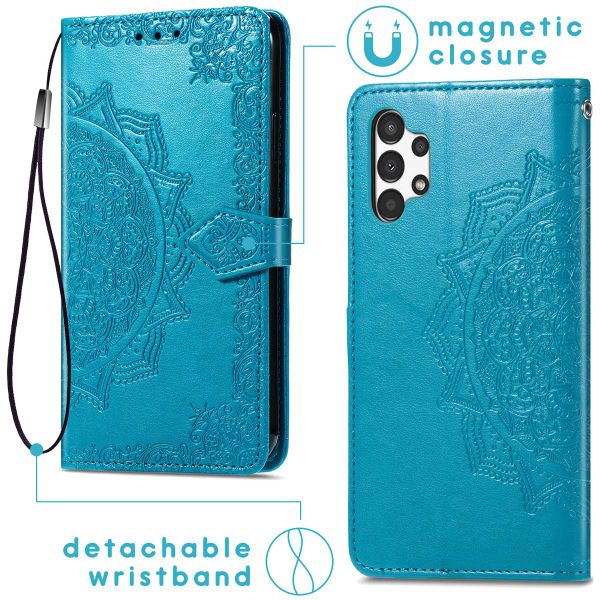 imoshion Etui de téléphone portefeuille Mandala Samsung Galaxy A13 (4G) - Turquoise