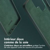 Accezz Coque arrière en cuir avec MagSafe Samsung Galaxy S26 Ultra - Cedar Green