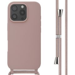 imoshion Coque en silicone avec cordon Apple iPhone 16 Pro - Sand Pink