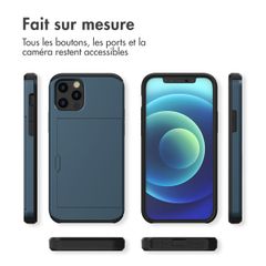 imoshion Coque arrière avec porte-cartes Apple iPhone 12 (Pro) - Bleu foncé
