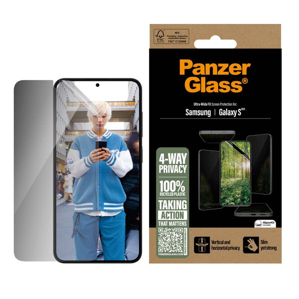 PanzerGlass Matrix Protecteur d'Écran Privé Recyclé 4-Way Samsung Galaxy S25