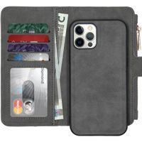 Porte-monnaie de luxe iPhone 12 (Pro) - Gris