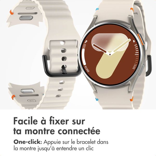 imoshion Bracelet Wave en silicone Samsung Galaxy Watch 4 / 5 / 6 / 7 / FE (20 mm) - Starlight