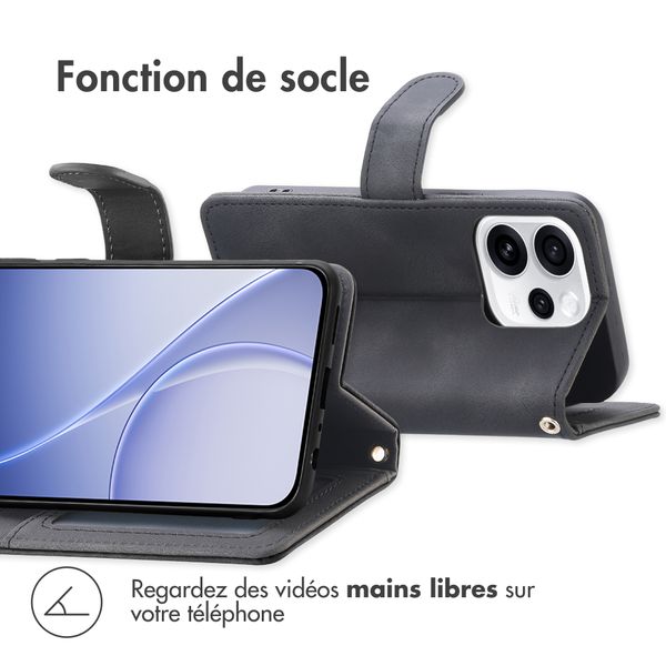 imoshion Etui de télephone portefeuille avec cordon Oppo Reno 15F - Noir
