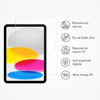 Accezz Protection d'écran en verre trempé avec applicateur iPad 10 (2022) 10.9 inch