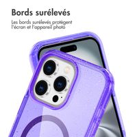 imoshion Coque Pailletée avec MagSafe Apple iPhone 16 Pro - Paillettes Violet