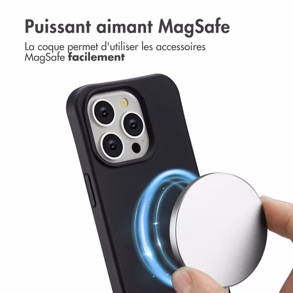 imoshion Coque arrière Color avec cordon amovible et MagSafe Apple iPhone 14 Pro - Noir