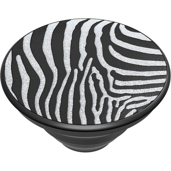 PopSockets Luxe PopGrip - Embossed Metal Zebra