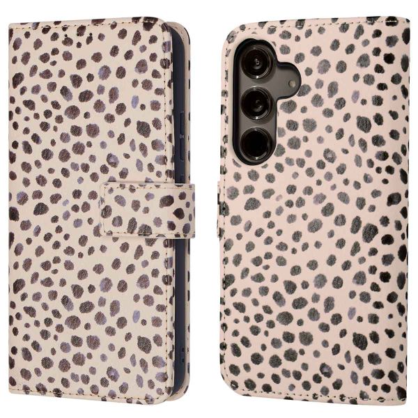 imoshion Étui de téléphone portefeuille Design Samsung Galaxy S24 - Black And White Dots