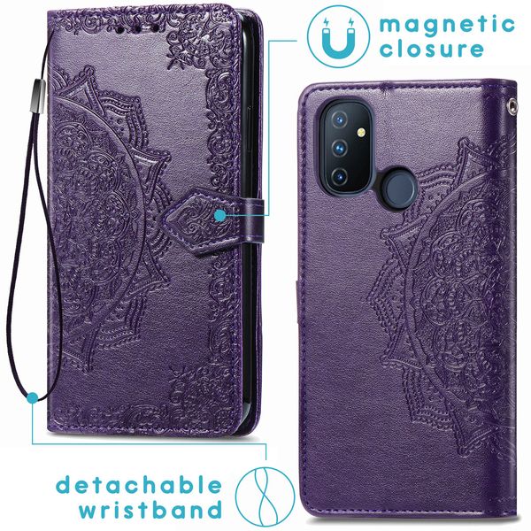 imoshion Etui de téléphone portefeuille Mandala OnePlus Nord N100 - Violet