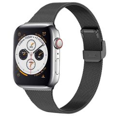 imoshion Bracelet pliant Milanese Apple Watch Series 1-9 / SE - 38/40/41 mm / Series 10 - 42 mm - Noir