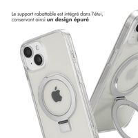 Accezz Coque Ring Stand avec MagSafe iPhone 15 - Transparent