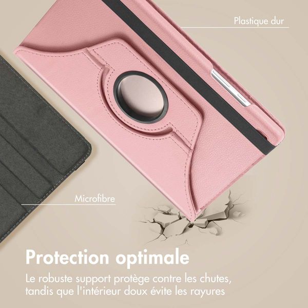 imoshion Coque tablette rotatif à 360° Samsung Galaxy Tab A9 8.7 pouces - Rose