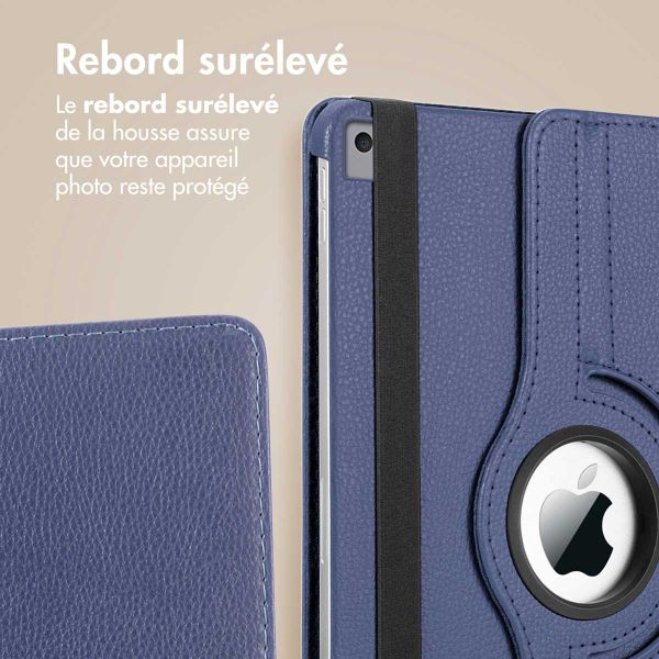 imoshion Coque tablette rotatif à 360° iPad 9 (2021) 10.2 pouces / iPad 8 (2020) 10.2 pouces / iPad 7 (2019) 10.2 pouces - Bleu foncé