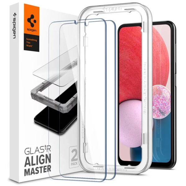 Spigen Protection d'écran en verre trempé AlignMaster Cover 2 Pack Samsung Galaxy A13 (4G)