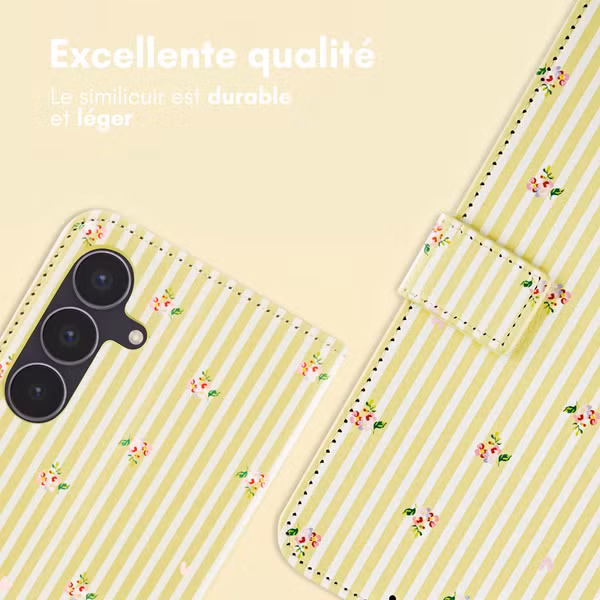 imoshion Étui de télephone portefeuille Design Samsung Galaxy S25 FE - Garden Stripes