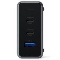 Satechi Chargeur compact USB-C 100 W GaN | Chargeur rapide compact avec rallonge - Gris sidéral