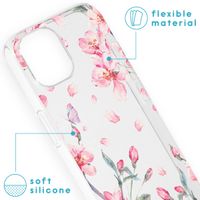 imoshion Coque Design iPhone 13 - Fleur - Rose