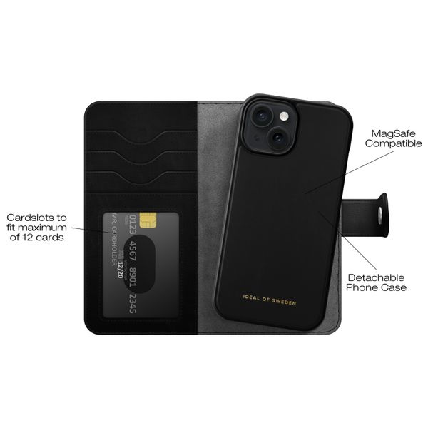 iDeal of Sweden Magnet Wallet+ Étui portefeuille Apple iPhone 15 - Black