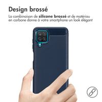 imoshion Coque Brushed Samsung Galaxy A12 - Bleu foncé