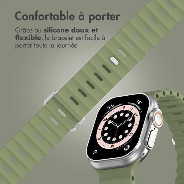 Accezz Bracelet Ocean Apple Watch Series 1 - 9 / SE (38/40/41 mm) | Series 10 / 11 (42 mm) - Khaki