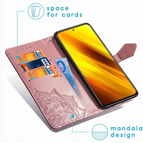 imoshion Etui de télephone Mandala Xiaomi Poco X3 (Pro) - Rose Doré
