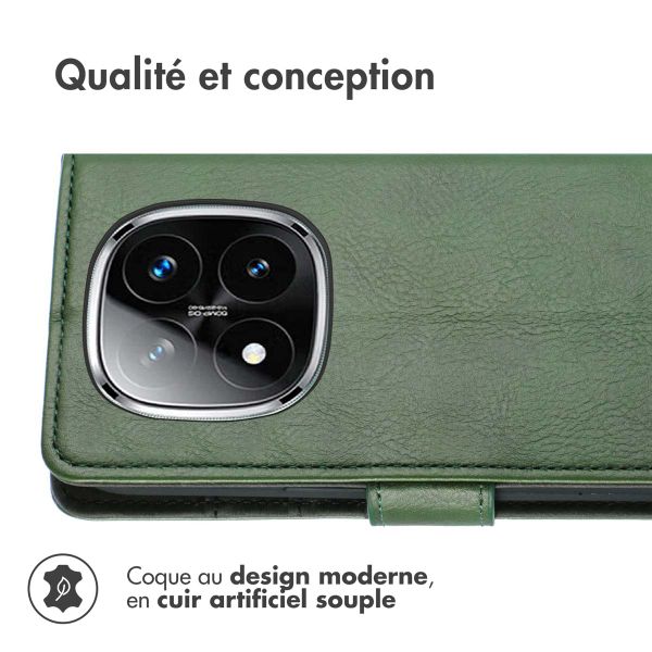 imoshion Étui de télephone portefeuille Xiaomi Redmi Note 14 Pro (4G) - Vert