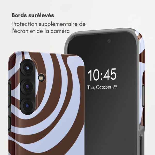 Selencia Coque arrière Vivid avec MagSafe Samsung Galaxy S25 - Dream Swirl Chocolate