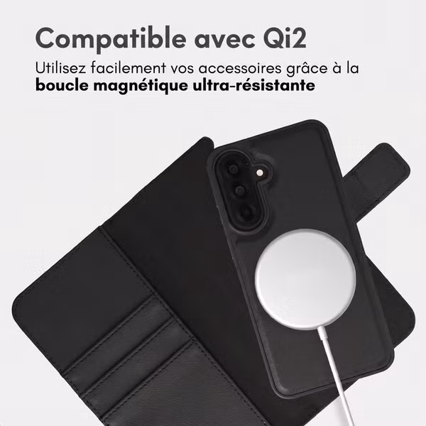imoshion Étui portefeuille luxe 2-en-1 amovible Samsung Galaxy A37 (5G) - Noir